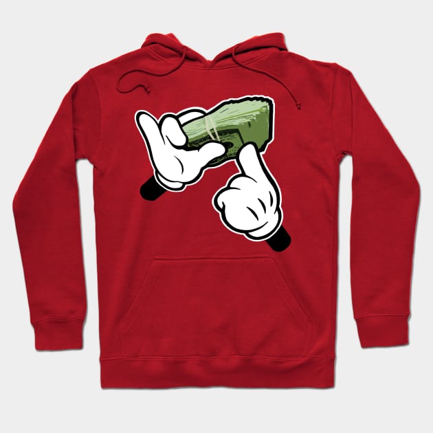 Get Money! Cartoon Hands Hoodie by robotface